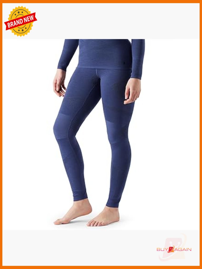 Womens Thermal Merino Base Layer Pants Mid Rise Slim Fit Straight Leg